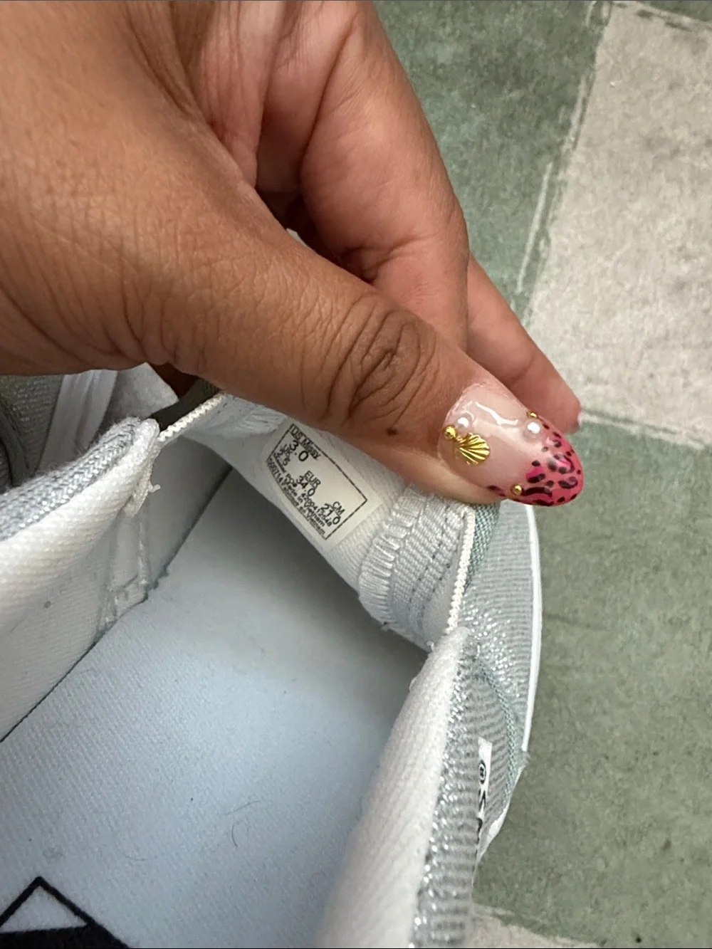 Vans Kids Silver Glitter Slip On Sneakers